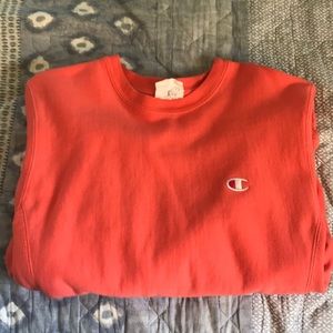 orange champion sweatshirt